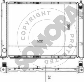 Somora 260740C - Радиатор, охлаждение двигателя autodnr.net