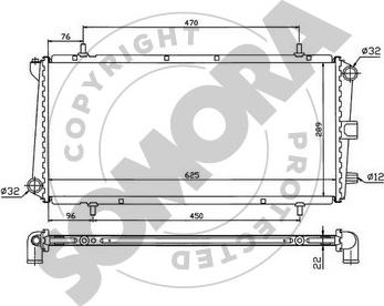 Somora 261540 - Радіатор, охолодження двигуна autocars.com.ua