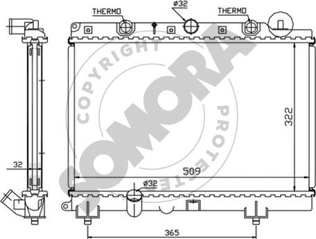 Somora 262140A - Радіатор, охолодження двигуна autocars.com.ua