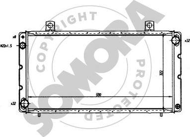 Somora 271040 - Радіатор, охолодження двигуна autocars.com.ua