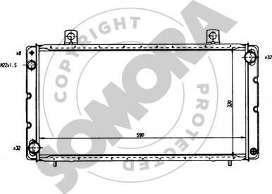 Somora 271041 - Радіатор, охолодження двигуна autocars.com.ua