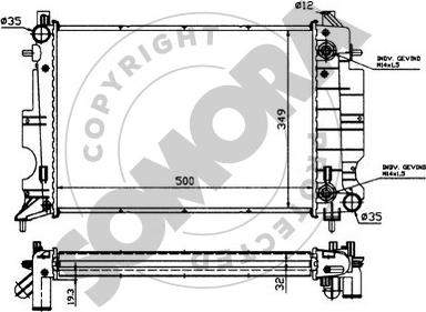 Somora 271142 - Радіатор, охолодження двигуна autocars.com.ua