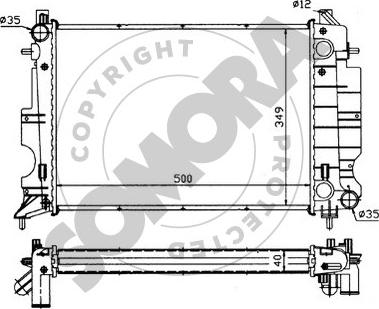 Somora 271143 - Радіатор, охолодження двигуна autocars.com.ua