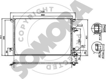 Somora 271360 - Конденсатор, кондиціонер autocars.com.ua