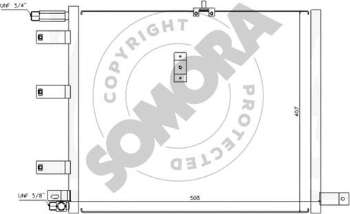 Somora 272060 - Конденсатор, кондиціонер autocars.com.ua