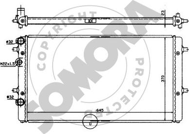 Somora 280440 - Радіатор, охолодження двигуна autocars.com.ua