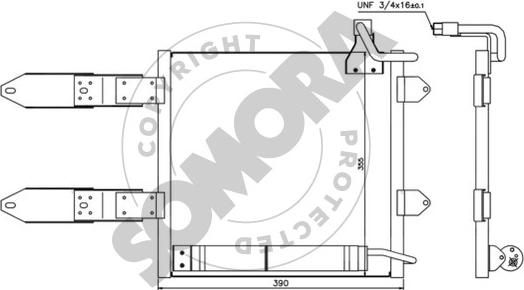 Somora 282060A - Конденсатор, кондиціонер autocars.com.ua