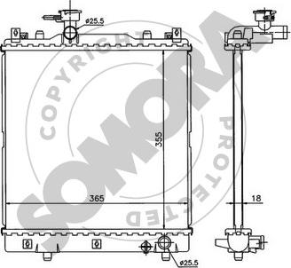 Somora 300240 - Радиатор, охлаждение двигателя autodnr.net
