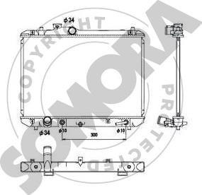 Somora 301540A - Радіатор, охолодження двигуна autocars.com.ua