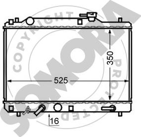 Somora 302040A - Радіатор, охолодження двигуна autocars.com.ua