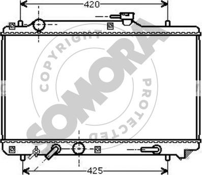 Somora 302040D - Радіатор, охолодження двигуна autocars.com.ua