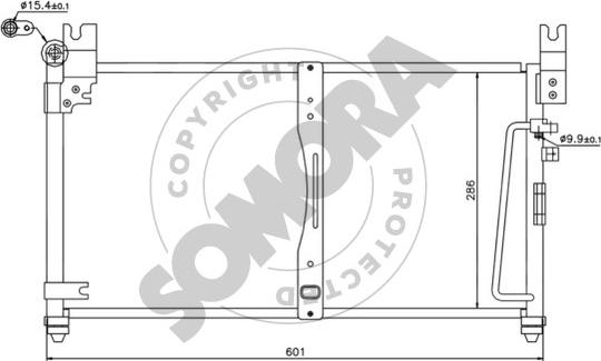 Somora 302060 - Конденсатор, кондиціонер autocars.com.ua