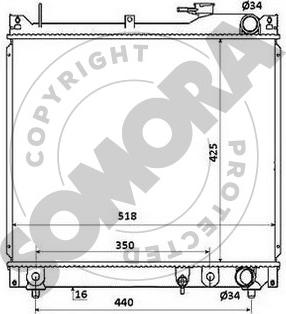 Somora 305040A - Радіатор, охолодження двигуна autocars.com.ua
