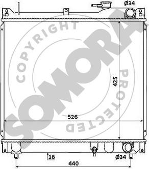 Somora 305040 - Радіатор, охолодження двигуна autocars.com.ua