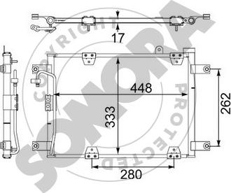 Somora 305060 - Конденсатор, кондиціонер autocars.com.ua