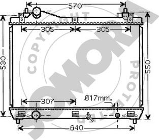 Somora 305140C - Радіатор, охолодження двигуна autocars.com.ua