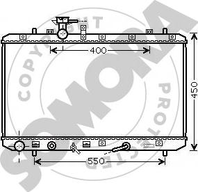 Somora 306040A - Радіатор, охолодження двигуна autocars.com.ua