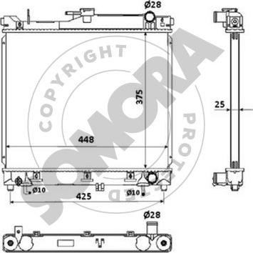 Somora 307540A - Радіатор, охолодження двигуна autocars.com.ua