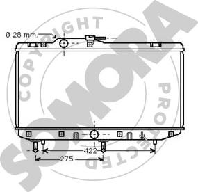 Somora 310040A - Радіатор, охолодження двигуна autocars.com.ua