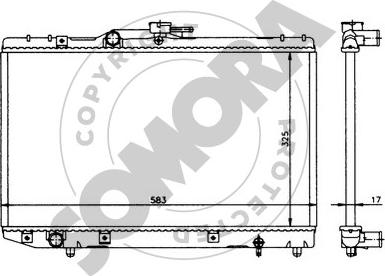 Somora 310040 - Радіатор, охолодження двигуна autocars.com.ua