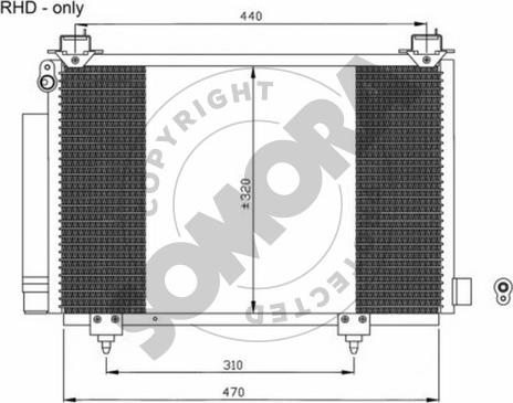 Somora 310160A - Конденсатор, кондиціонер autocars.com.ua