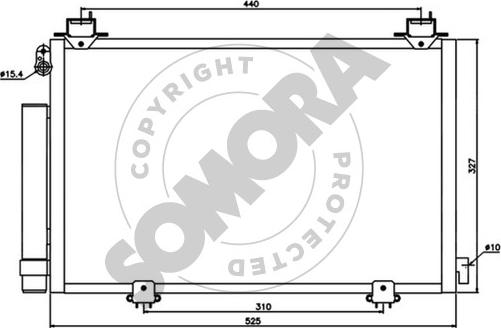 Somora 310160 - Конденсатор, кондиціонер autocars.com.ua