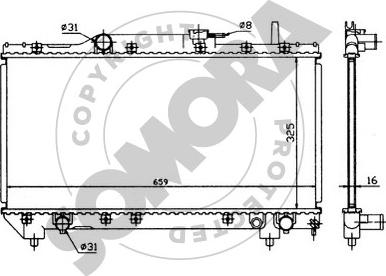 Somora 311640 - Радіатор, охолодження двигуна autocars.com.ua