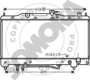 Somora 311740G - Радіатор, охолодження двигуна autocars.com.ua