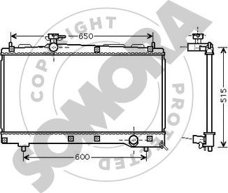 Somora 311740L - Радіатор, охолодження двигуна autocars.com.ua