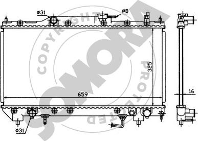 Somora 311741 - Радіатор, охолодження двигуна autocars.com.ua