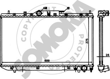 Somora 311746 - Радіатор, охолодження двигуна autocars.com.ua