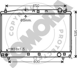 Somora 312140A - Радіатор, охолодження двигуна autocars.com.ua