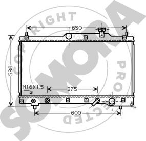 Somora 312140 - Радіатор, охолодження двигуна autocars.com.ua