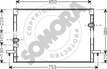 Somora 312160B - Конденсатор, кондиціонер autocars.com.ua