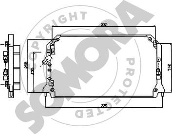 Somora 313260A - Конденсатор, кондиціонер autocars.com.ua