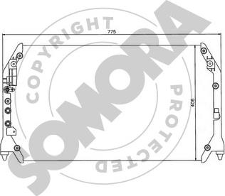 Somora 313260 - Конденсатор, кондиціонер autocars.com.ua