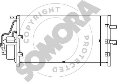 Somora 313360 - Конденсатор, кондиціонер autocars.com.ua