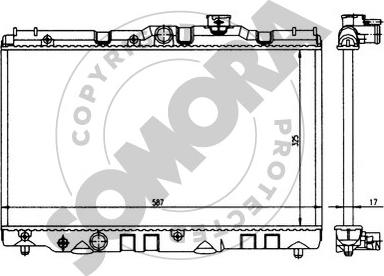 Somora 314040 - Радіатор, охолодження двигуна autocars.com.ua