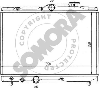 Somora 314142 - Радіатор, охолодження двигуна autocars.com.ua