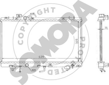 Somora 315040 - Радіатор, охолодження двигуна autocars.com.ua