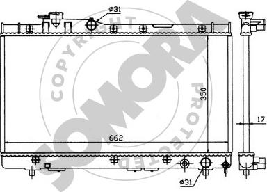 Somora 317540 - Радіатор, охолодження двигуна autocars.com.ua