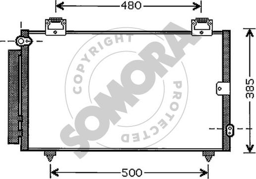 Somora 318160B - Конденсатор, кондиціонер autocars.com.ua