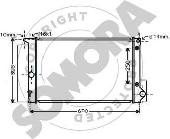 Somora 318240A - Радіатор, охолодження двигуна autocars.com.ua