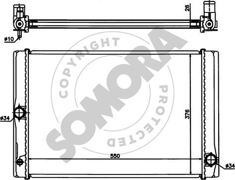 Somora 318240B - Радіатор, охолодження двигуна autocars.com.ua