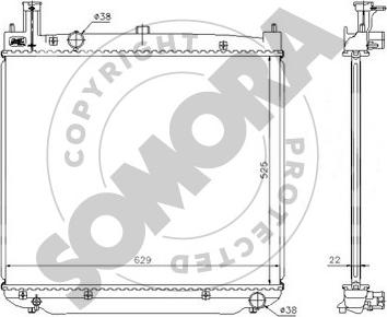 Somora 319040A - Радіатор, охолодження двигуна autocars.com.ua