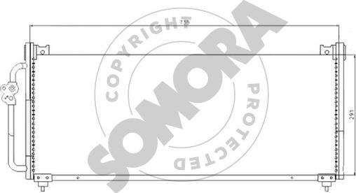 Somora 331060 - Конденсатор, кондиціонер autocars.com.ua