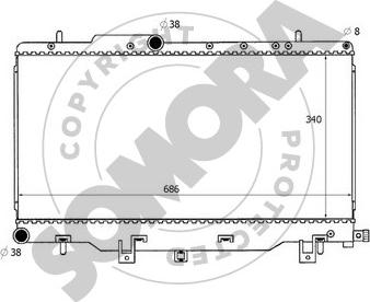 Somora 331140B - Радіатор, охолодження двигуна autocars.com.ua