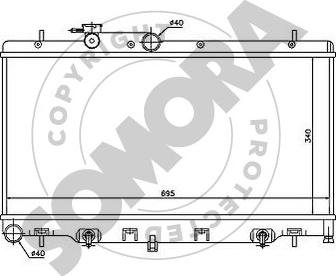 Somora 332340 - Радіатор, охолодження двигуна autocars.com.ua