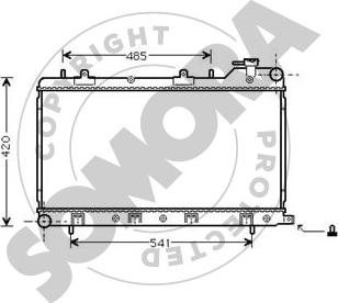 Somora 333140A - Радіатор, охолодження двигуна autocars.com.ua