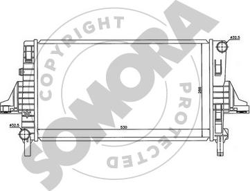 Somora 341040 - Радіатор, охолодження двигуна autocars.com.ua